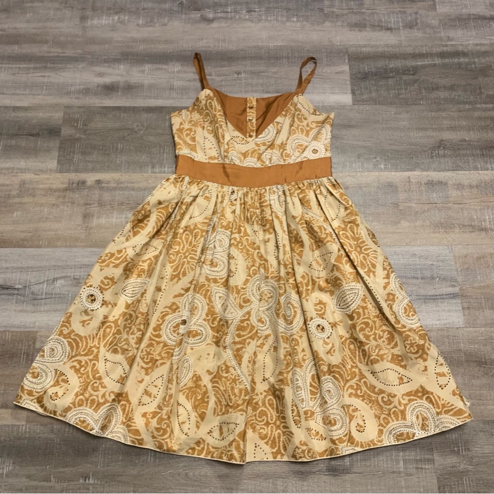 Anna Sui For Anthropologie Silk Floral Dress Size 6